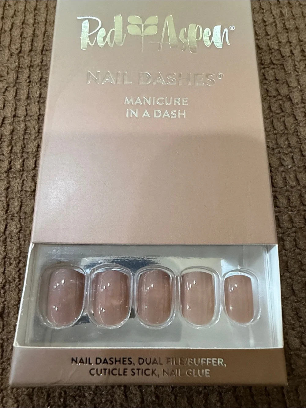 Red Aspen Nail Dashes Press-On Nails - Picture 7 of 13